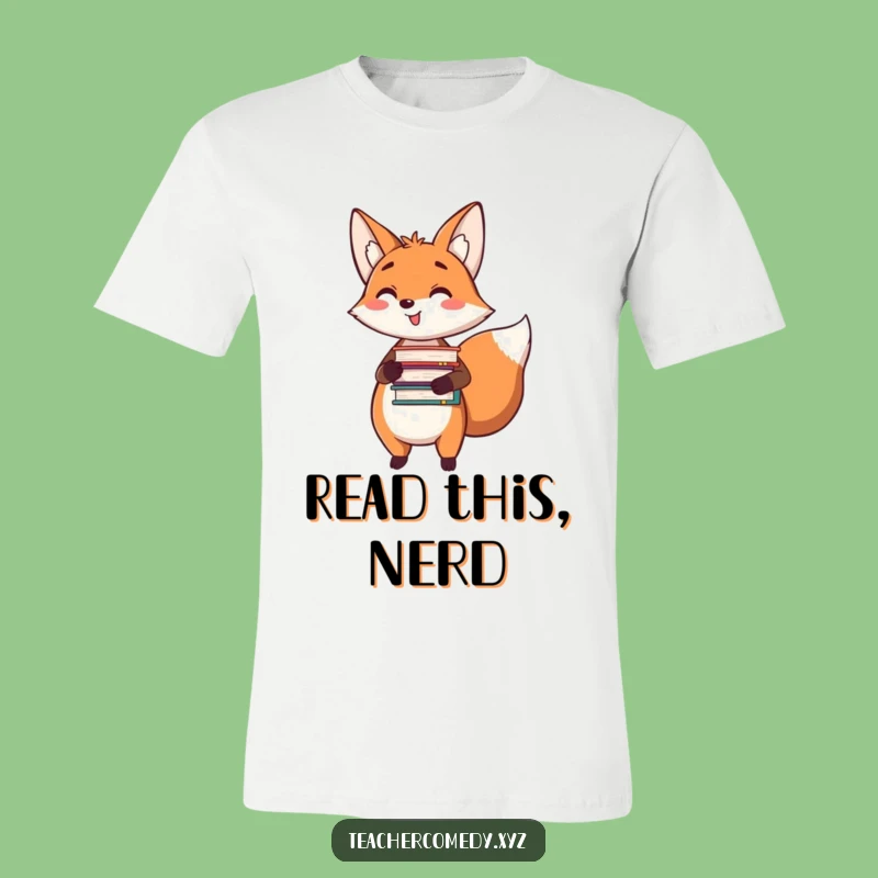 Funny Fox Reader T-Shirt: Happy Scholar for a Clever Look