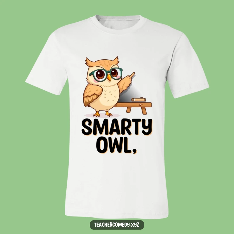 Funny Kawaii Owl Specs T-Shirt - Whimsical & Humorous Teacher Apparel