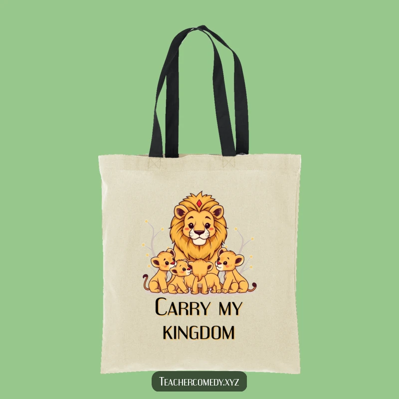 Funny Lion King Tote Bag, Stylish Knowledge Carrier For Wise Adopters