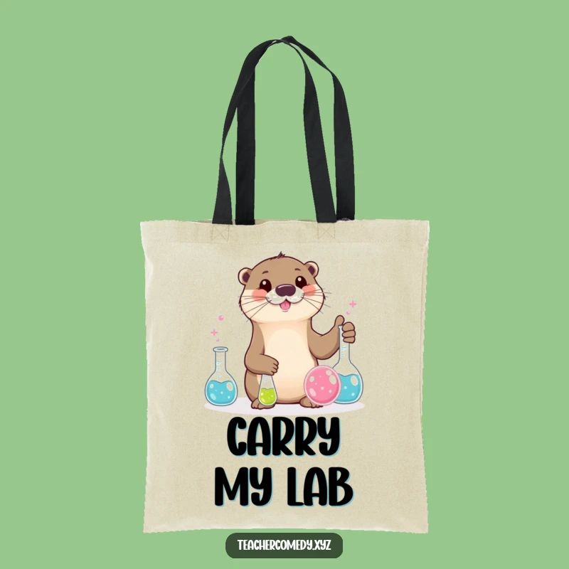 Funny Otter Tote Bag - Carry Your Science Gear in Style