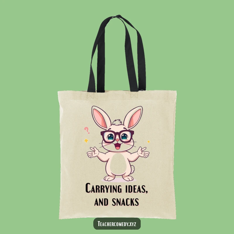 Funny Bunny Smarty Pants Tote Bag: Carry Your Books and Your Brilliant Ideas!
