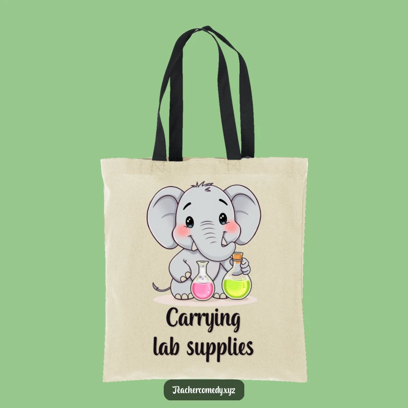 Funny Elephant Scientist Tote Bag: Practical Lab Gear Bag, Excellent Funny Gift