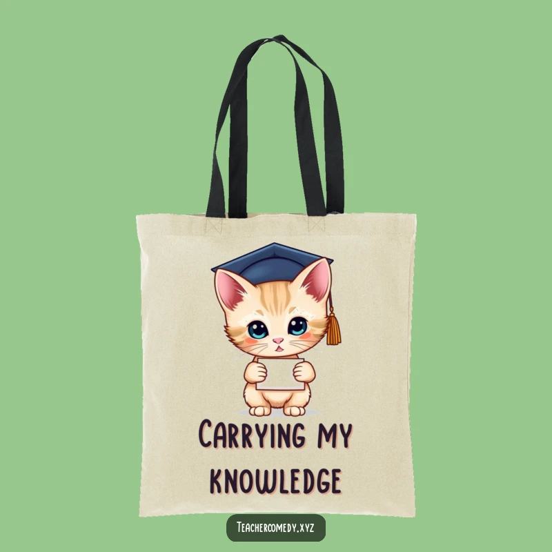 Funny Graduation Kitten Tote Bag - Chic Gift for Students