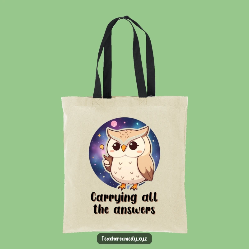 Funny Huffy Owl Tote Bag: Galactic Journey Companion, Stylish Funny Gift for Travelers!