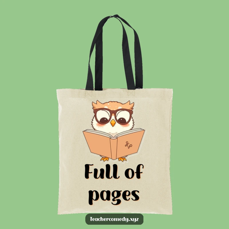 Funny Owl Book Tote Bag: Carry Your Library, Your Perfect Gift!