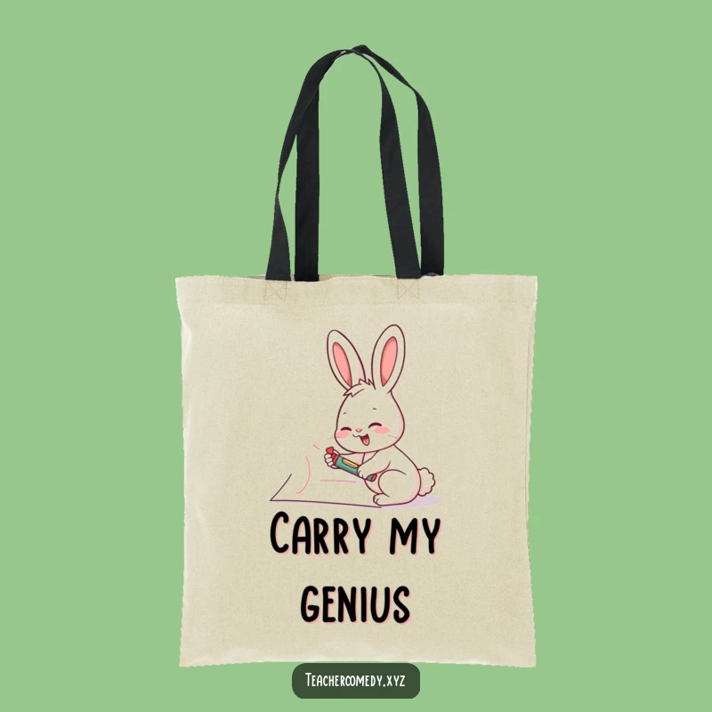Funny Rabbit Artist Tote Bag - Carry Your Creations Hilariously